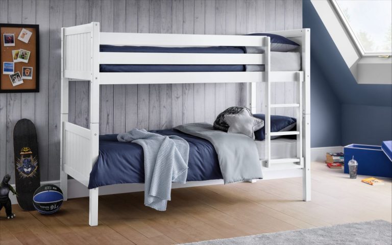 bella white bunk bed roomset