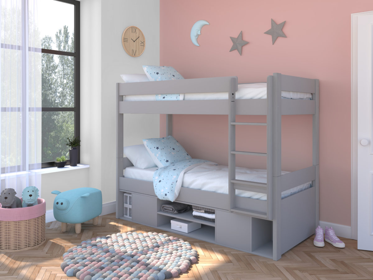 Stompa Uno Highsleeper Kids Bed - Grey Kids Beds UK