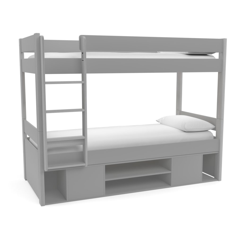 Stompa Uno Bunk Bed with Underbed Storage - Grey Kids Beds UK