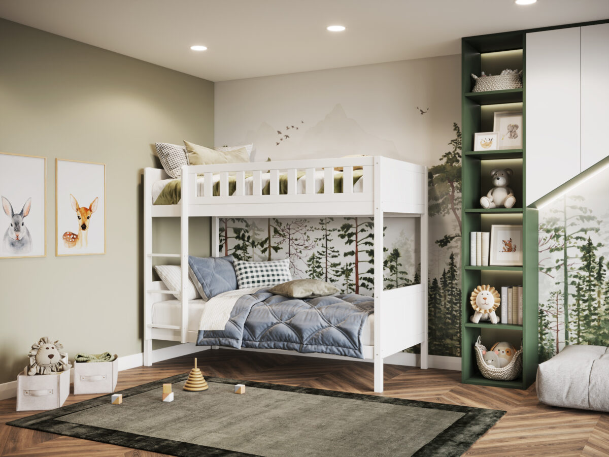 Kids white deals bunk beds